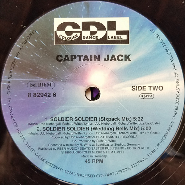 Captain Jack - Soldier Soldier | CDL - Cologne Dance Label (8 82942 6) - 4 Captain Jack - Soldier Soldier | CDL - Cologne Dance Label (8 82942 6) - 4