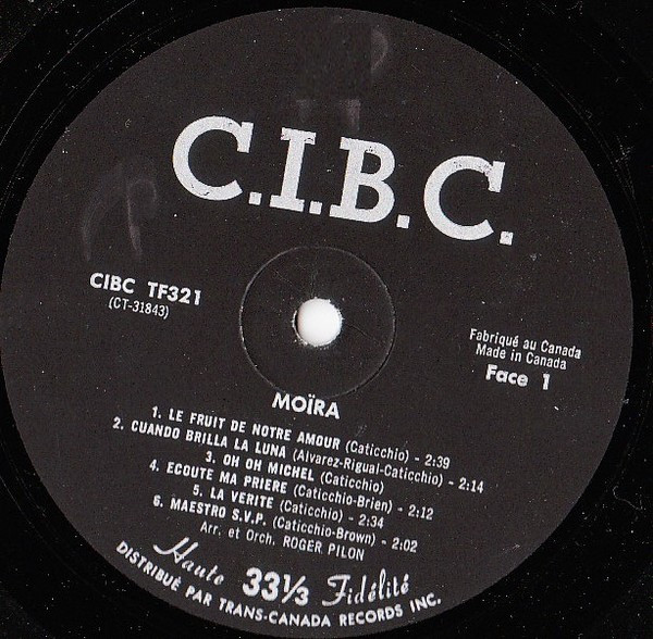 Moïra - Et Ses Chansons | C.I.B.C. (CIBC-TF-321) - 3 Moïra - Et Ses Chansons | C.I.B.C. (CIBC-TF-321) - 3