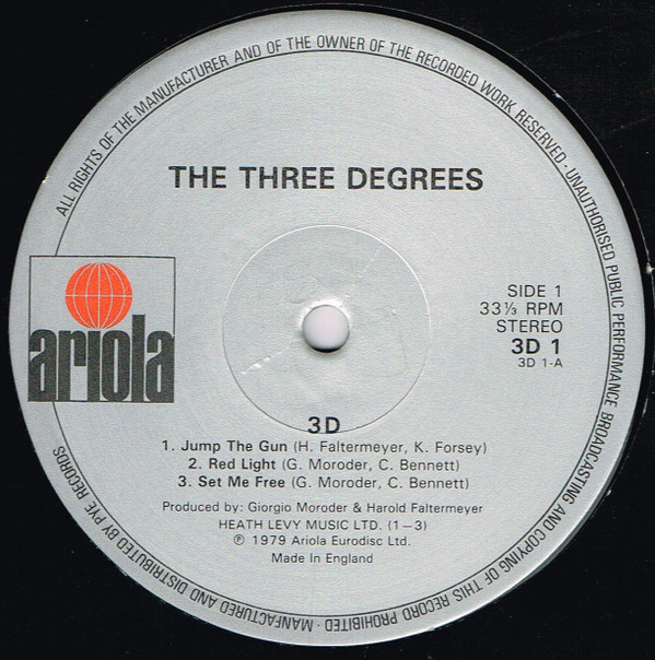 The Three Degrees - 3D | Ariola (3D1) - 2