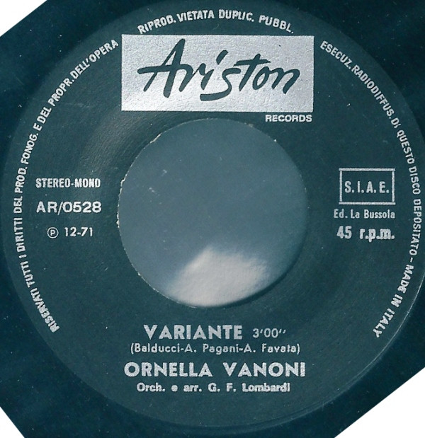 Ornella Vanoni - Il Tempo D'Impazzire | Ariston (AR 0528) - 4