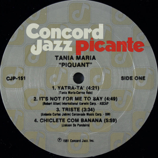 Tania Maria - Piquant | Concord Jazz Picante (CJP-151)