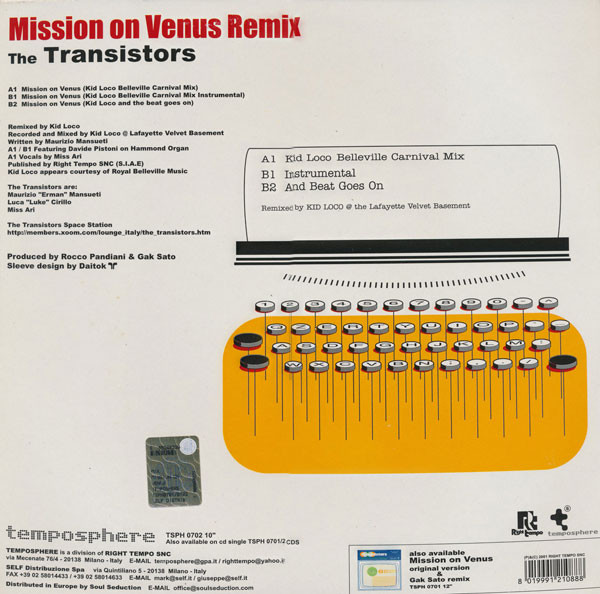 The Transistors - Mission On Venus Remix | Temposphere (TSPH 0702 10") - 2
