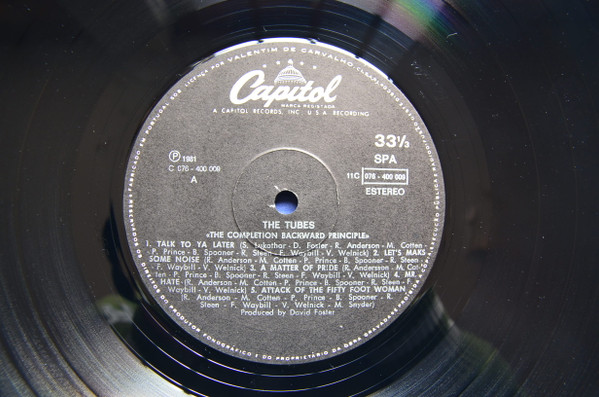 The Tubes - The Completion Backward Principle | Capitol Records (11C 076-400009) - 4