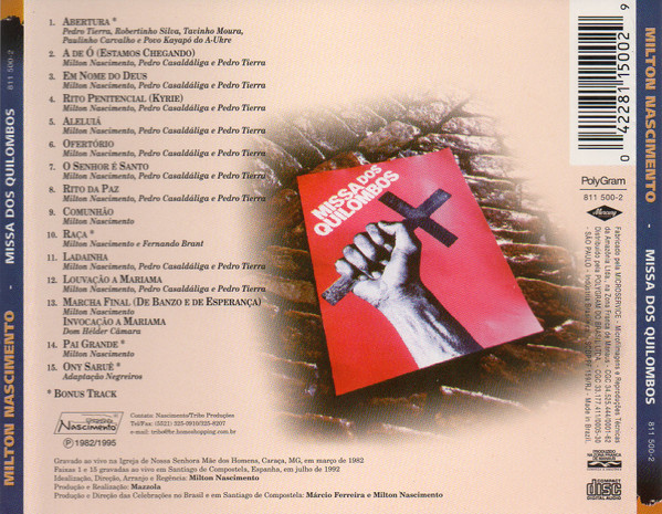 Milton Nascimento , Pedro Casaldáliga , Pedro Tierra - Missa Dos Quilombos | PolyGram (811 500 - 2) - 2