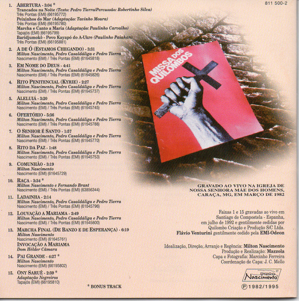 Milton Nascimento , Pedro Casaldáliga , Pedro Tierra - Missa Dos Quilombos | PolyGram (811 500 - 2) - 4