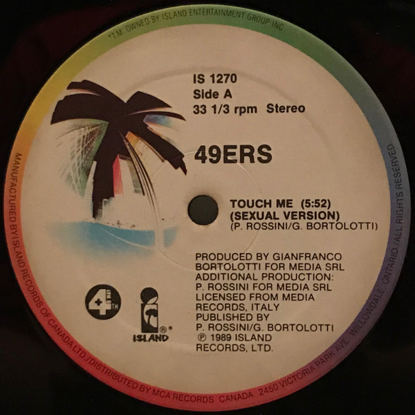 49ers - Touch Me | Island Records (IS 1270) - 2