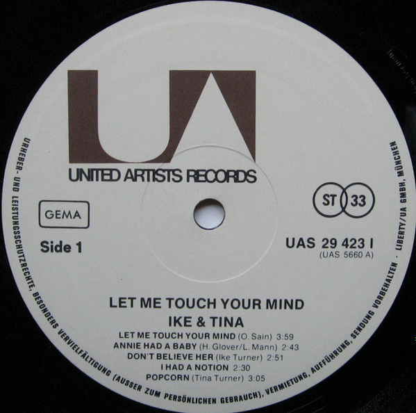 Ike & Tina Turner - Let Me Touch Your Mind | United Artists Records (UAS 29 423 l) - 3