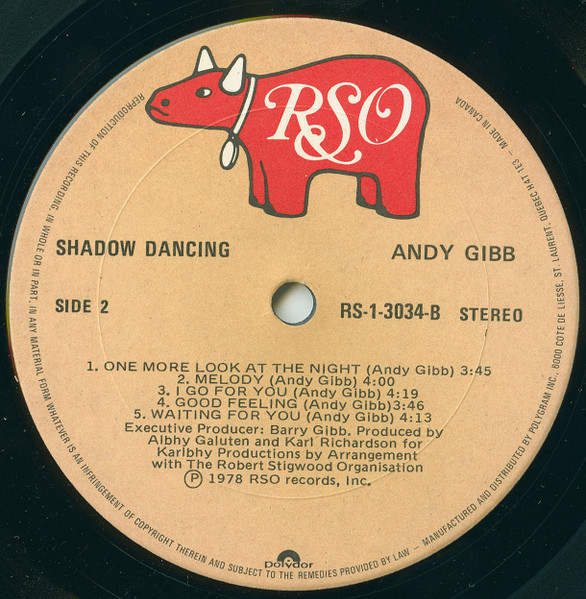 Andy Gibb - Shadow Dancing | RSO (RS-1-3034) - 4