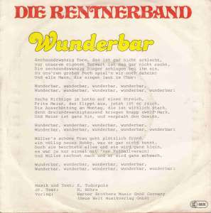 Rentnerband - Wunderbar | Hansa (103 710) - 2