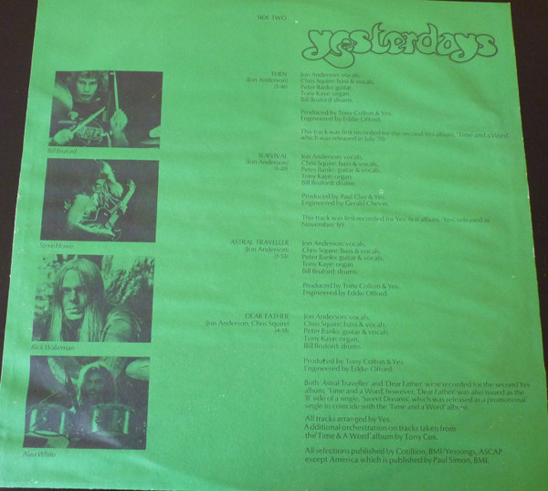Yes - Yesterdays | Atlantic (W 50048) - 4
