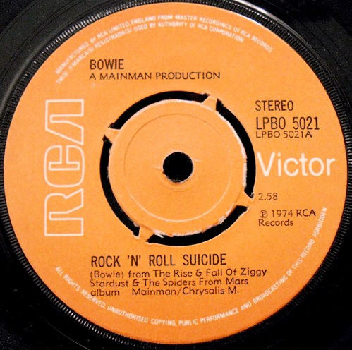 David Bowie - Rock 'N' Roll Suicide | RCA Victor (LPBO 5021) - main