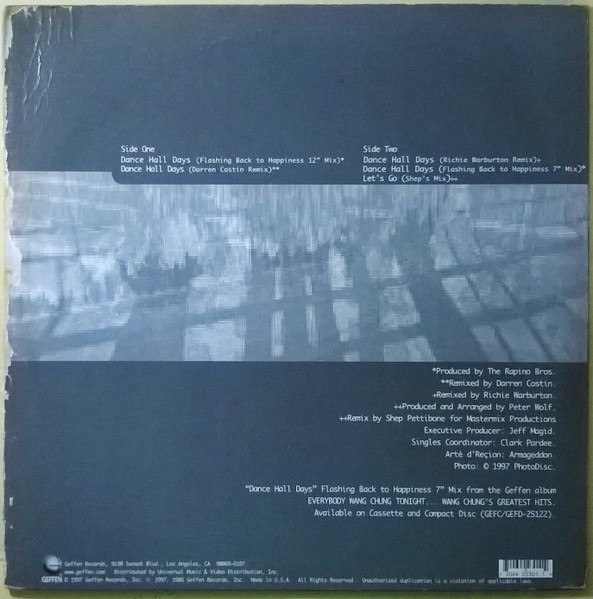 Wang Chung - Dance Hall Days | Geffen Records (GEF12-22301) - 2