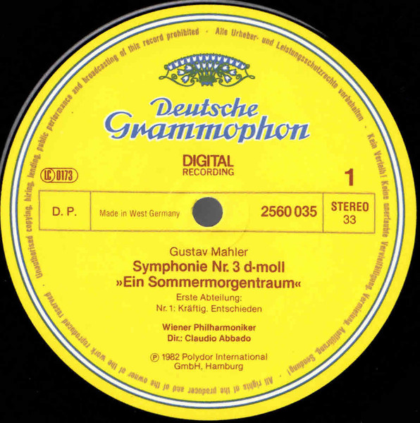 Gustav Mahler - Claudio Abbado , Wiener Philharmoniker , Die Wiener Sängerknaben , Jessye Norman - Symphony No. 3 | Deutsche Grammophon (2741 010) - 4 Gustav Mahler - Claudio Abbado , Wiener Philharmoniker , Die Wiener Sängerknaben , Jessye Norman - Symphony No. 3 | Deutsche Grammophon (2741 010) - 4
