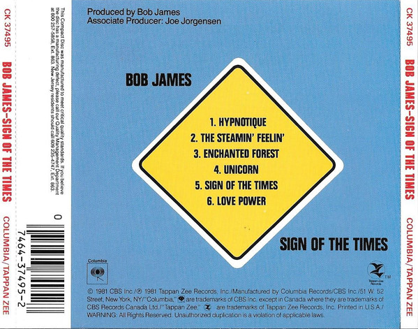 Bob James - Sign Of The Times | Columbia (CK 37495) - main