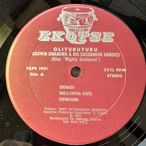 Godwin Omabuwa & His Cassanova Dandies - Olitubutubu | Ekotse Records (EILPS 701) - 3 Godwin Omabuwa & His Cassanova Dandies - Olitubutubu | Ekotse Records (EILPS 701) - 3