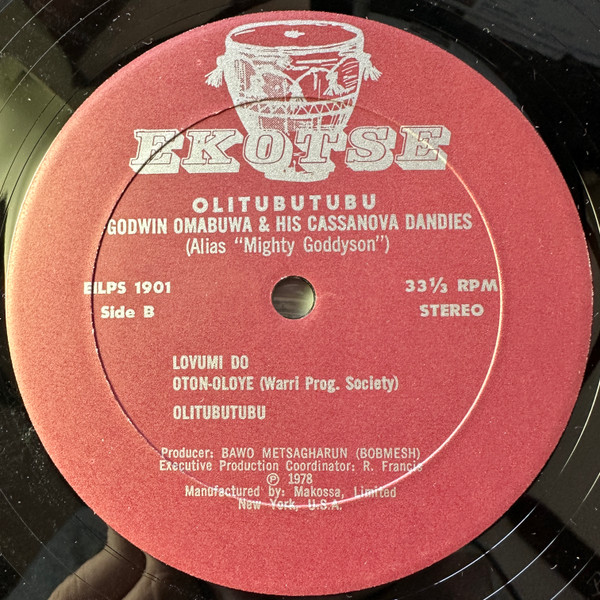 Godwin Omabuwa & His Cassanova Dandies - Olitubutubu | Ekotse Records (EILPS 701) - 4 Godwin Omabuwa & His Cassanova Dandies - Olitubutubu | Ekotse Records (EILPS 701) - 4