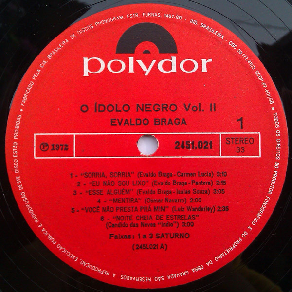 Evaldo Braga - O Ídolo Negro Volume 2 | Polydor (2451 021) - 3 Evaldo Braga - O Ídolo Negro Volume 2 | Polydor (2451 021) - 3