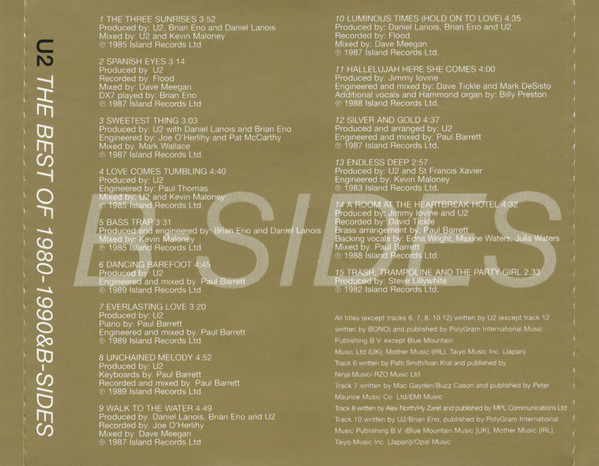 U2 - The Best Of 1980-1990&B-Sides | Island Records (524612-2) - 4 U2 - The Best Of 1980-1990&B-Sides | Island Records (524612-2) - 4