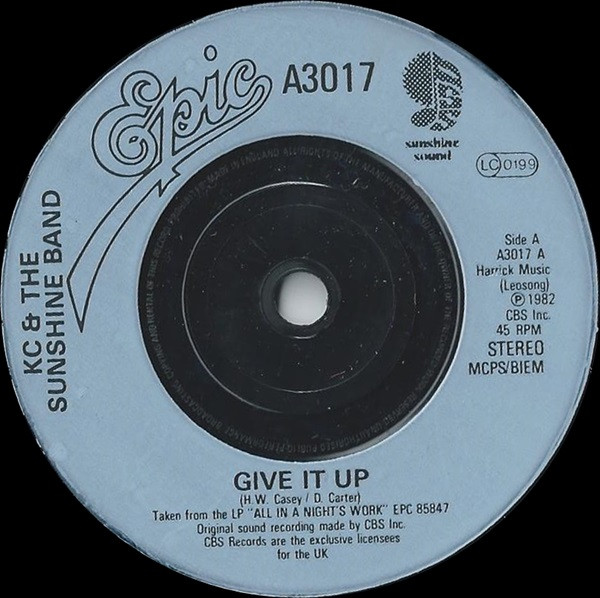 KC & The Sunshine Band - Give It Up | Epic (A 3017) - 3