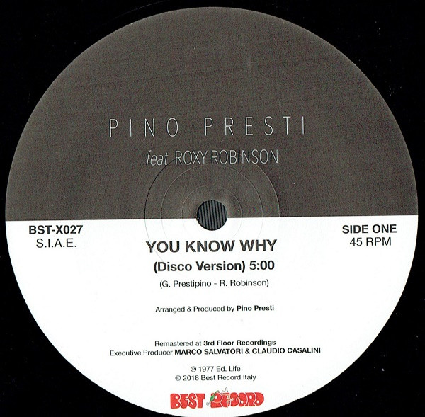 Pino Presti Feat. Roxy Robinson - You Know Why | Best Record Italy (BST-X027) - 2 Pino Presti Feat. Roxy Robinson - You Know Why | Best Record Italy (BST-X027) - 2