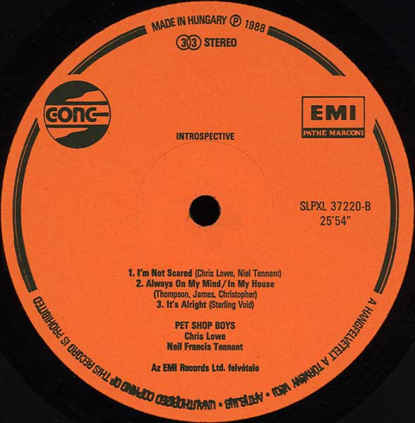 Pet Shop Boys - Introspective | Gong (SLPXL 37220) - 4 Pet Shop Boys - Introspective | Gong (SLPXL 37220) - 4