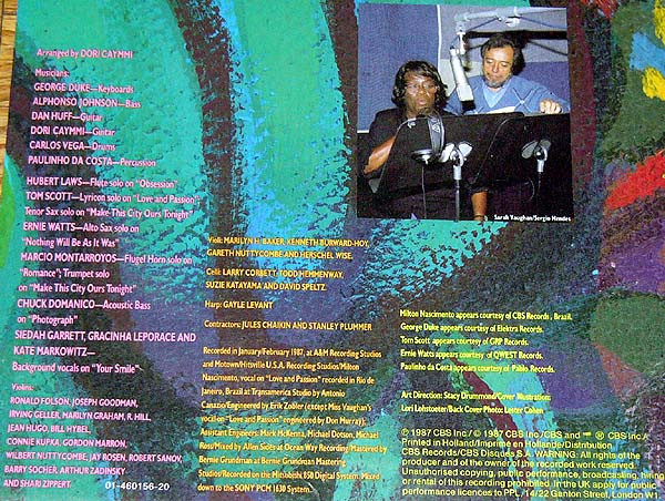 Sarah Vaughan & Milton Nascimento - Brazilian Romance | CBS (460156 1) - 3