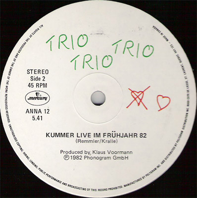 Trio - Anna - Letmein Letmeout (12" - Limited Edition) [Vinyl] | Mercury (ANNA 12) - 4
