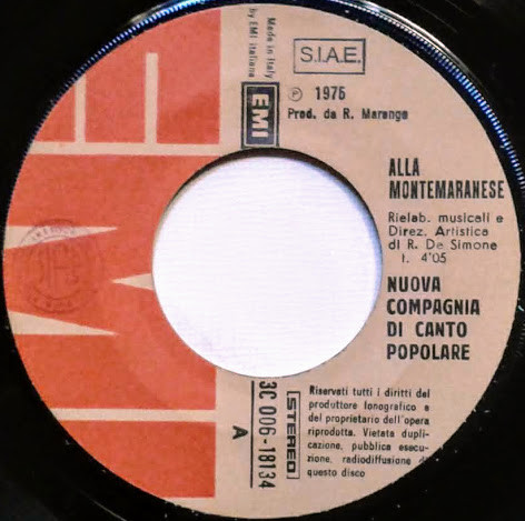 Nuova Compagnia Di Canto Popolare - Alla Montemaranese | EMI (3C 006-18134) - 3
