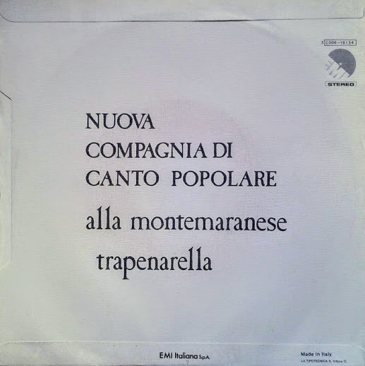 Nuova Compagnia Di Canto Popolare - Alla Montemaranese | EMI (3C 006-18134) - 2