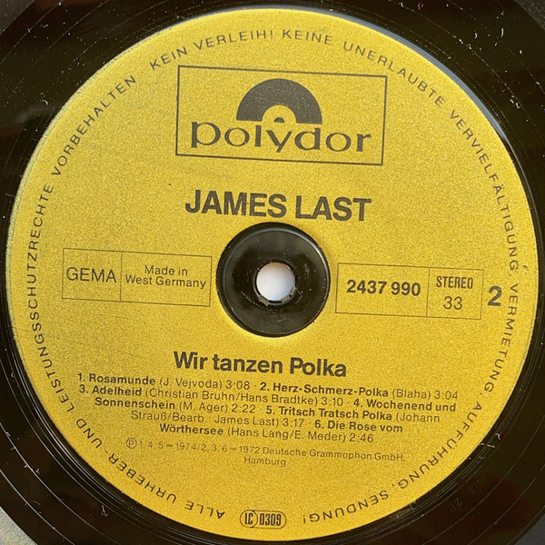 James Last - Wir Tanzen Polka | Polydor (2437 990) - 4