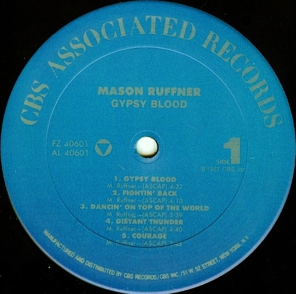 Mason Ruffner - Gypsy Blood | CBS Associated Records (FZ 40601) - 3