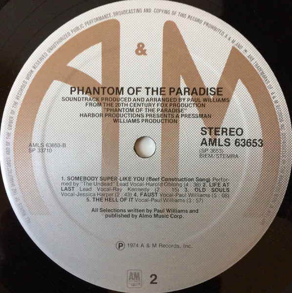 Various - Phantom Of The Paradise - Original Soundtrack Recording | A&M Records (AMLS 63653) - 4 Various - Phantom Of The Paradise - Original Soundtrack Recording | A&M Records (AMLS 63653) - 4