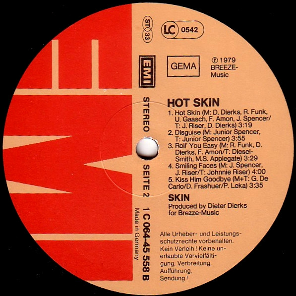 Skin - Hot Skin | EMI (1C 064-45 558) - 4