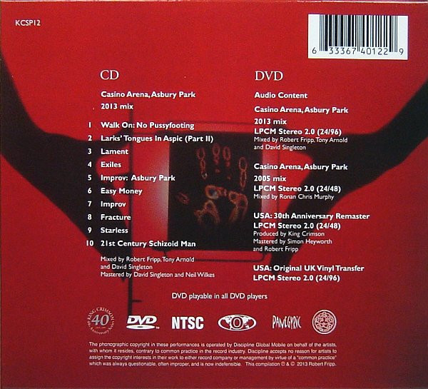 King Crimson - USA | Discipline Global Mobile (KCSP12) - 2