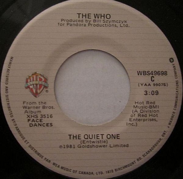 The Who - You Better You Bet | Warner Bros. Records (WBS49698) - main