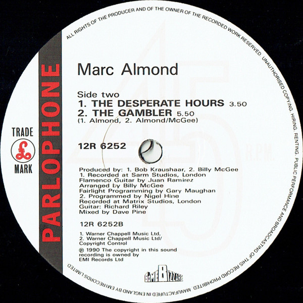 Marc Almond - The Desperate Hours | Parlophone (12R 6252) - 4