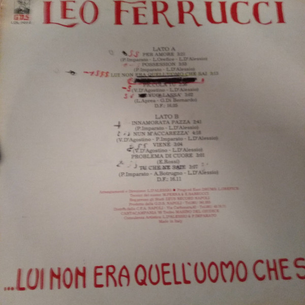 Leo Ferrucci - ...Lui Non Era Quell'Uomo Che Sai | GDS (LDL 9012) - 2