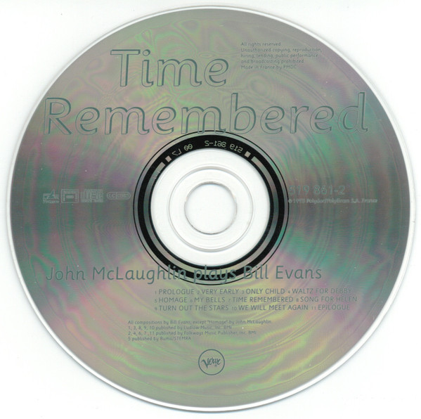 John McLaughlin - Time Remembered | Verve Records (519 861-2) - main