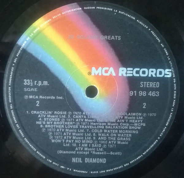 Neil Diamond - 20 Diamonds Hits | MCA Records (91 98 463) - 4 Neil Diamond - 20 Diamonds Hits | MCA Records (91 98 463) - 4