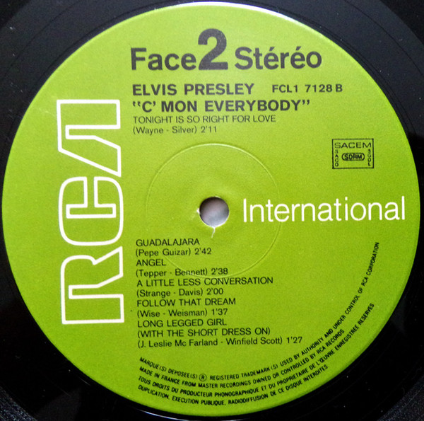 Elvis Presley - C'mon Everybody | RCA International (FCL1 7128) - 4 Elvis Presley - C'mon Everybody | RCA International (FCL1 7128) - 4