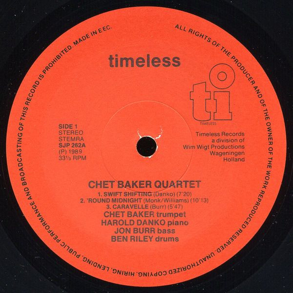 Chet Baker - Cool Cat | Timeless (SJP 262) - 3 Chet Baker - Cool Cat | Timeless (SJP 262) - 3