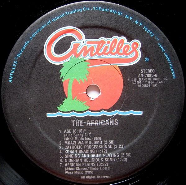 Various - The Africans - Original Soundtrack Album From The Television Series | Antilles (AN7085) - 3 Various - The Africans - Original Soundtrack Album From The Television Series | Antilles (AN7085) - 3