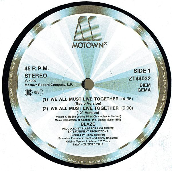 Blaze - We All Must Live Together | Motown (ZT 44032) - 4