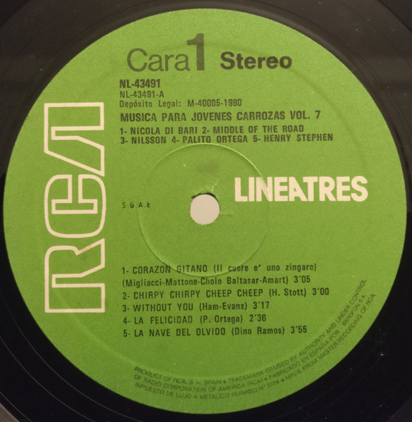Various - Música Para Jóvenes Carrozas - Vol. 7 | RCA (NL- 43491) - 3