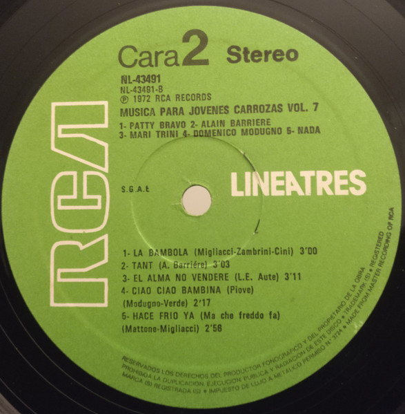 Various - Música Para Jóvenes Carrozas - Vol. 7 | RCA (NL- 43491) - 4
