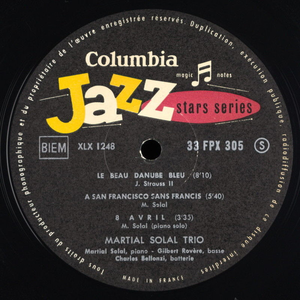 Martial Solal Trio - Martial Solal "Trio" | Columbia (FPX 305) - 3 Martial Solal Trio - Martial Solal "Trio" | Columbia (FPX 305) - 3