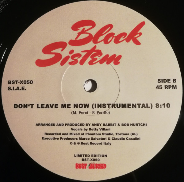 Block Sistem - Don't Leave Me Now | Best Record Italy (BST-X050) - 4 Block Sistem - Don't Leave Me Now | Best Record Italy (BST-X050) - 4