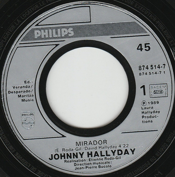 Johnny Hallyday - Mirador | Philips (874 514-7) - 3