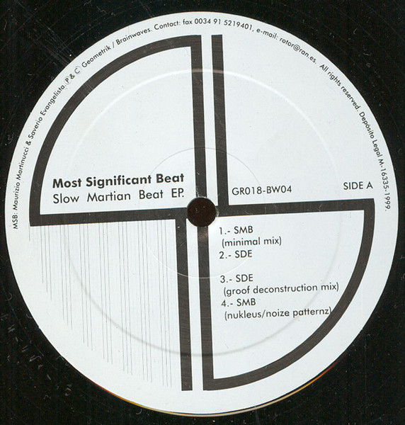 M.S.B. - Slow Martian Beat EP. | Geometrik (GR018)