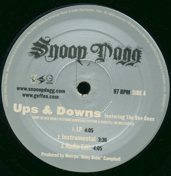 Snoop Dogg - Ups & Downs / Bang Out | Doggy Style Records (B0004927-11) - 2 Snoop Dogg - Ups & Downs / Bang Out | Doggy Style Records (B0004927-11) - 2